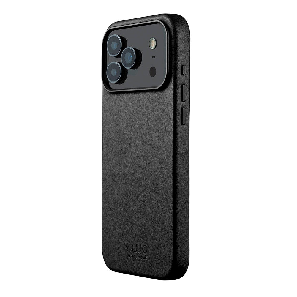 Mujjo iPhone 17 Pro Leather Case - MagSafe Compatible - Black