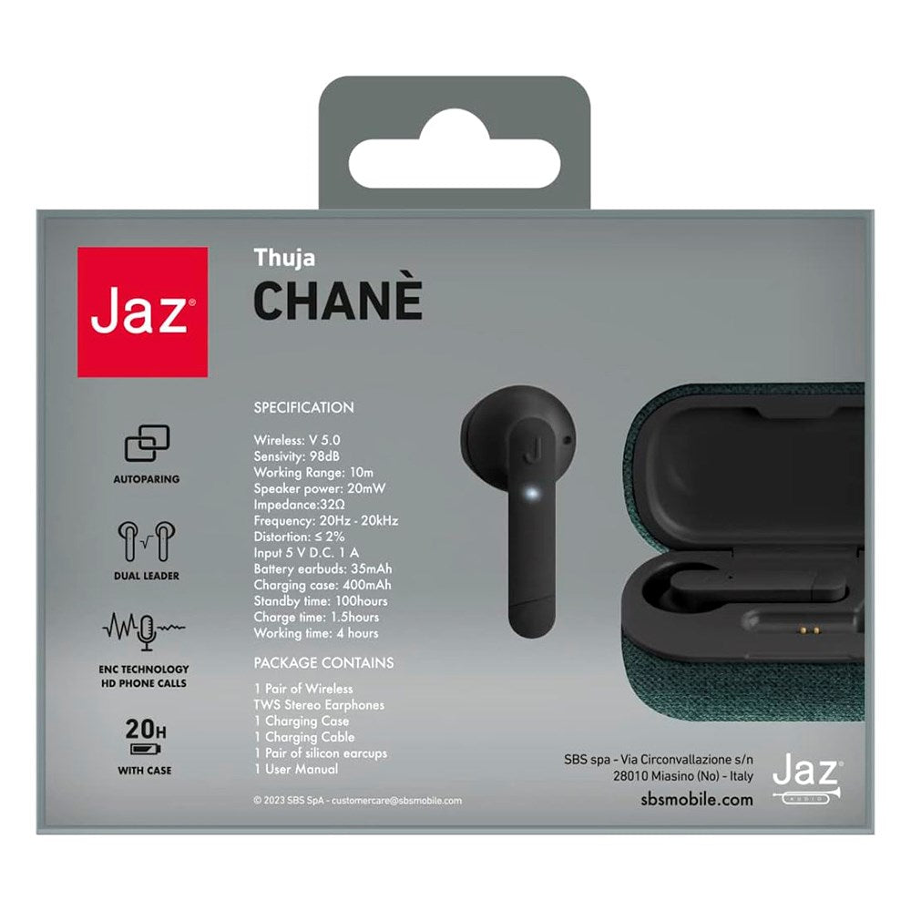 Jaz Chané True Wireless In-Ear Bluetooth Headphones - Green Fabric