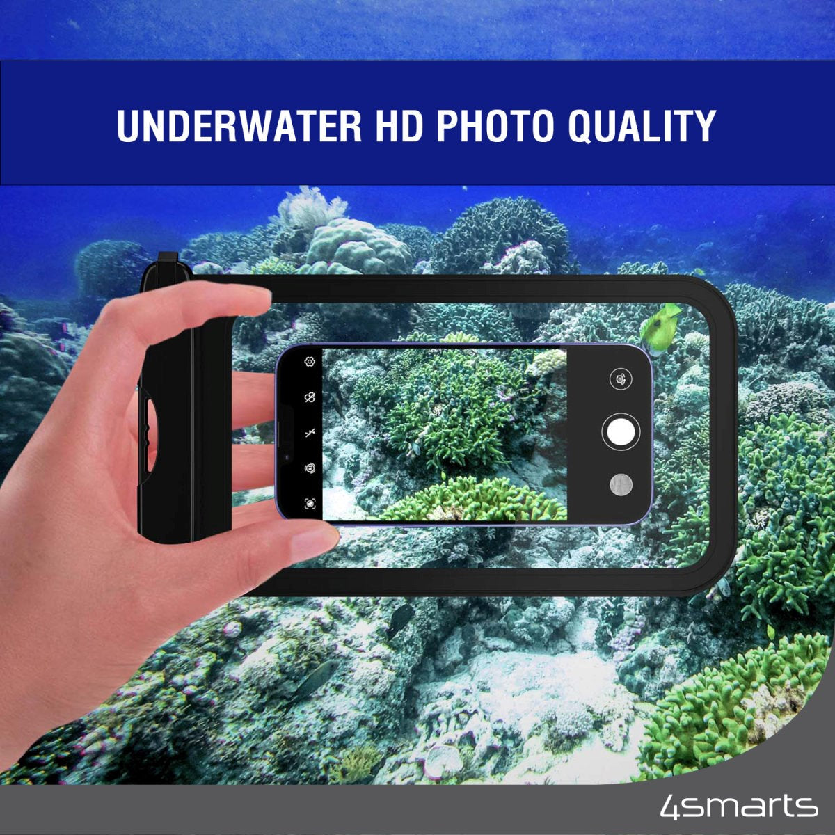 4smarts Universal Smartphone Waterproof Active Pro Stark Case - Black / Transparent (Maks. phone: 120 x 225 x 20 mm)