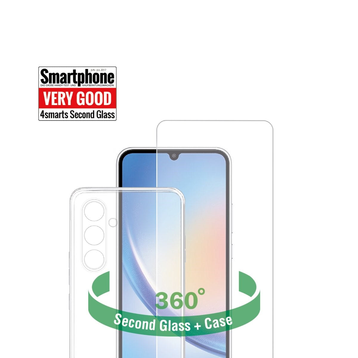 Samsung Galaxy A24 4smarts Second Glass X-Pro 360° Protection Set (Case + Screen Protector)