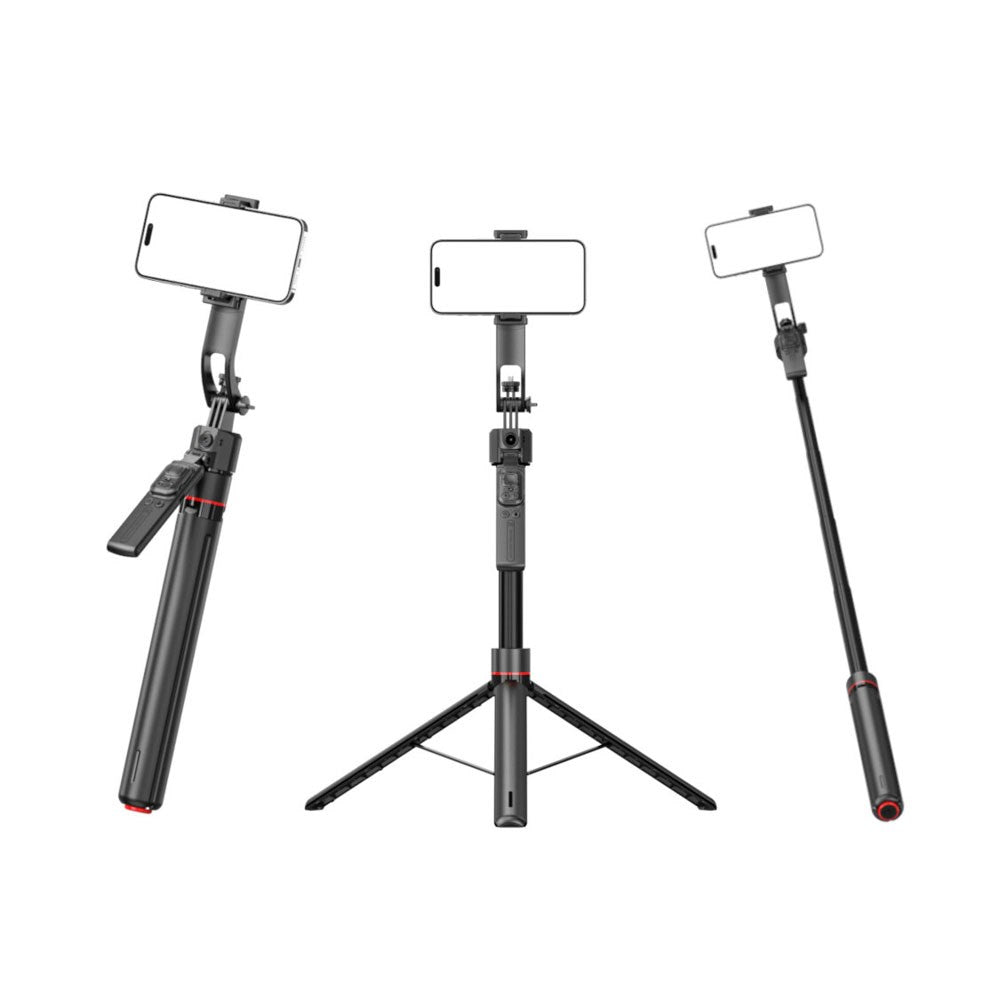 4smarts 360 AI Tripod Selfie Stick with Face Tracking & Remote Control - Black