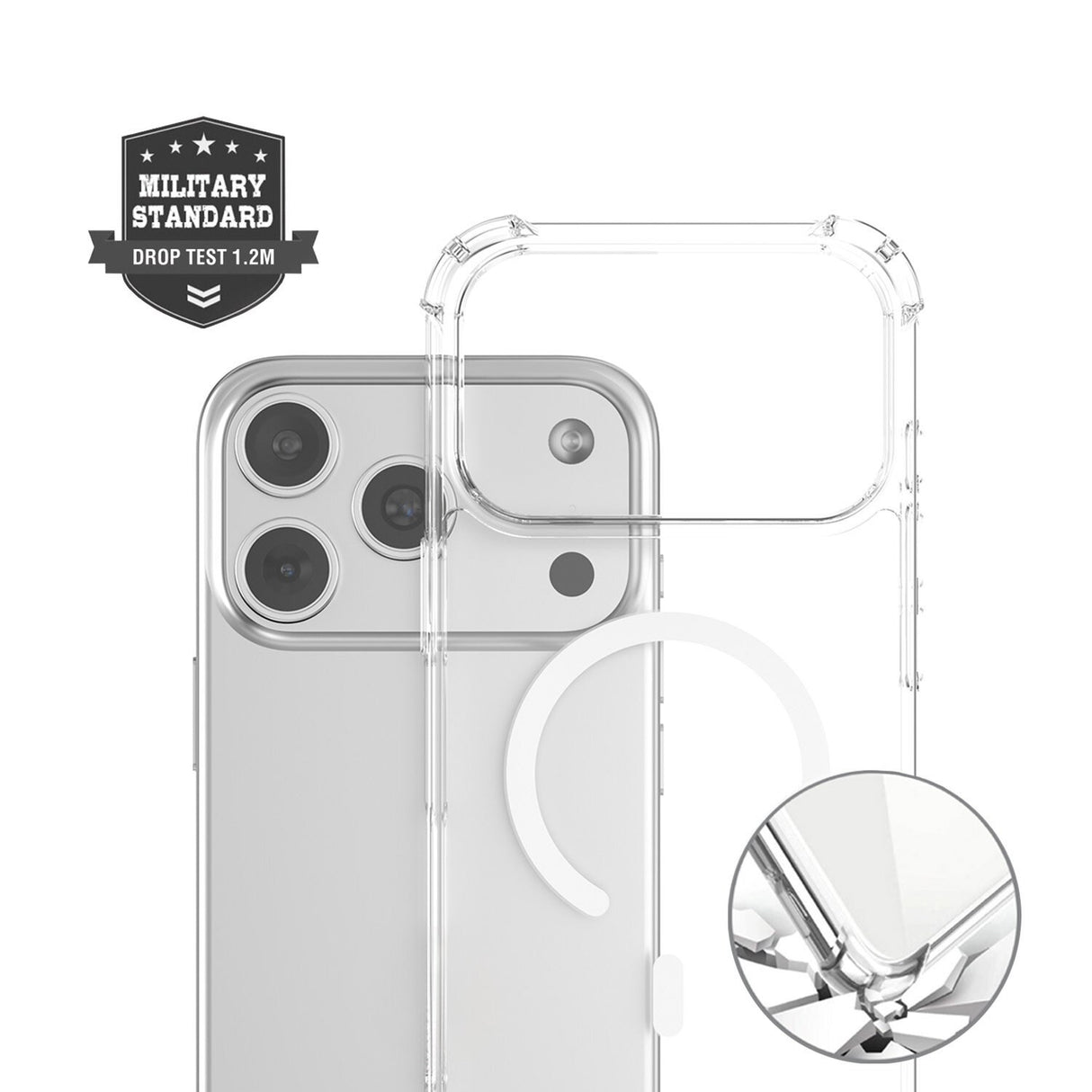 iPhone 18 Pro Max / 17 Pro Max 4Smarts IBIZA Hybrid Case - MagSafe Compatible - Transparent