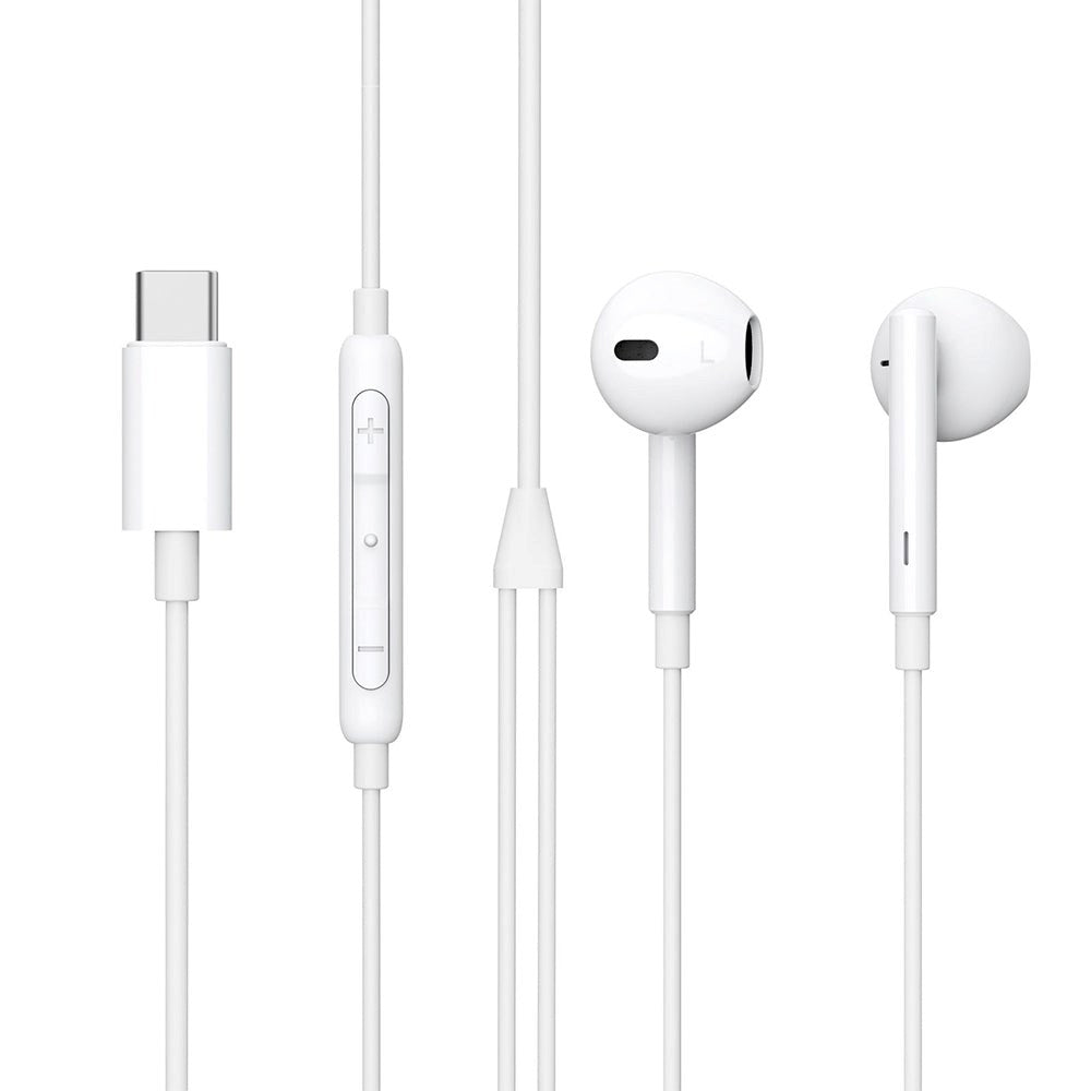 eSTUFF In-Ear Headphone with USB-C & Microphone - White