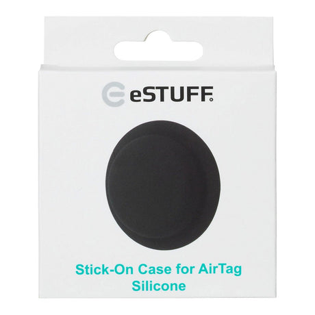 eSTUFF AirTag Stick-On Silikone Case - Black