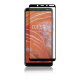 Nokia 3.1 Plus PANZER Premium Tempered Glass Screen Protector w. Black Frame - Full Fit'