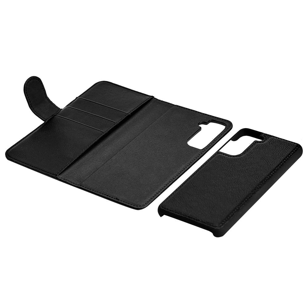 Essentials Samsung Galaxy S20 FE Leather Flip Case 2 in 1 with Card Holder - Black