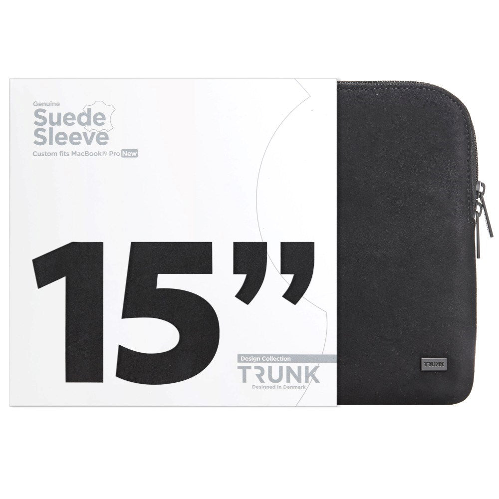 Trunk Suede Sleeve for MacBook 15" - Black