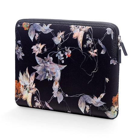 Trunk Neoprene Sleeve for Macbook 16" (37 x 25.5 x 2 cm) - Black Flower