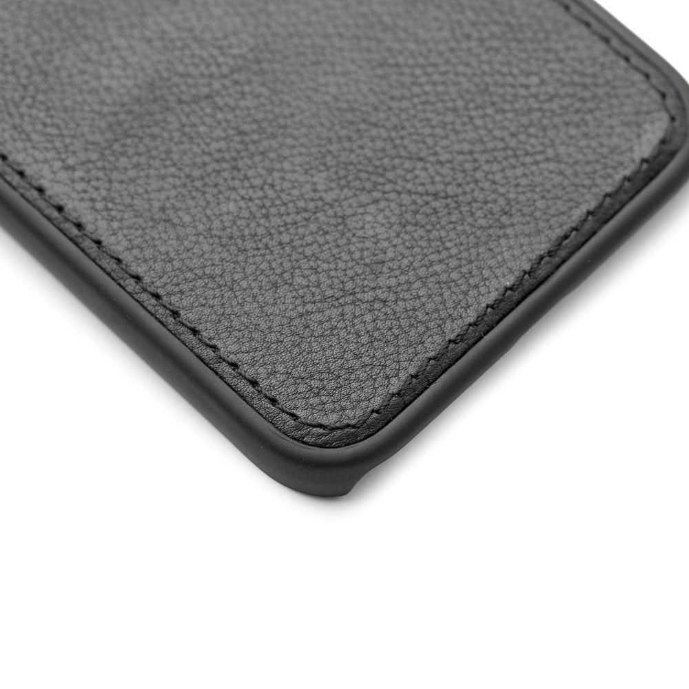 Trunk iPhone 11 Pro / XS / X Genuine Leather Flip Case with Removable Back Case - Black