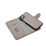 Trunk iPhone 12 Mini Genuine Leather Flip Case with Removable Back Case - Pink