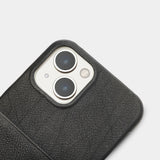 Trunk iPhone 13 Mini Genuine Leather Case with Card Pocket - Black
