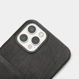 Trunk iPhone 13 Pro Genuine Leather Case with Card Pocket - Black