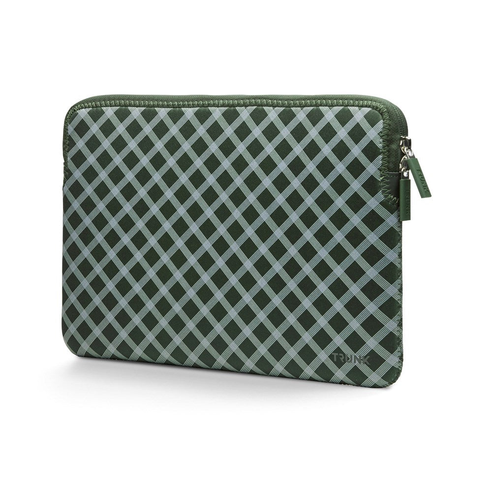 Trunk Neoprene Sleeve for MacBook 13" (30.5 x 21.5 x 1.5 cm) - Olive Green Tartan