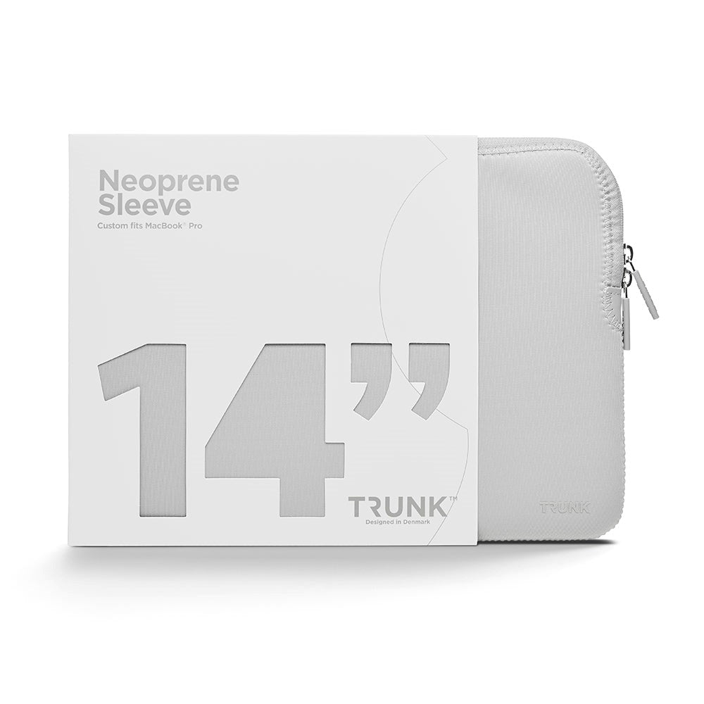 Trunk Neopren Sleeve for MacBook 14" (32,8 x 23,5 x 2 cm) - Silver Cloud