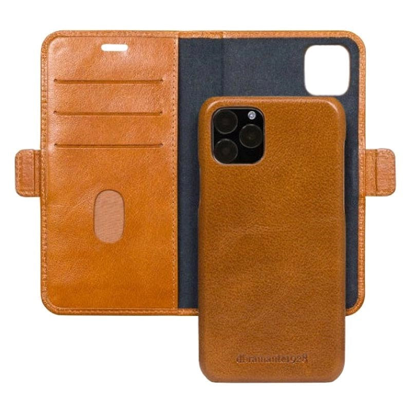 iPhone 12 Pro Max dbramante1928 Lynge Genuine Leather Magnet Wallet Case - Brown