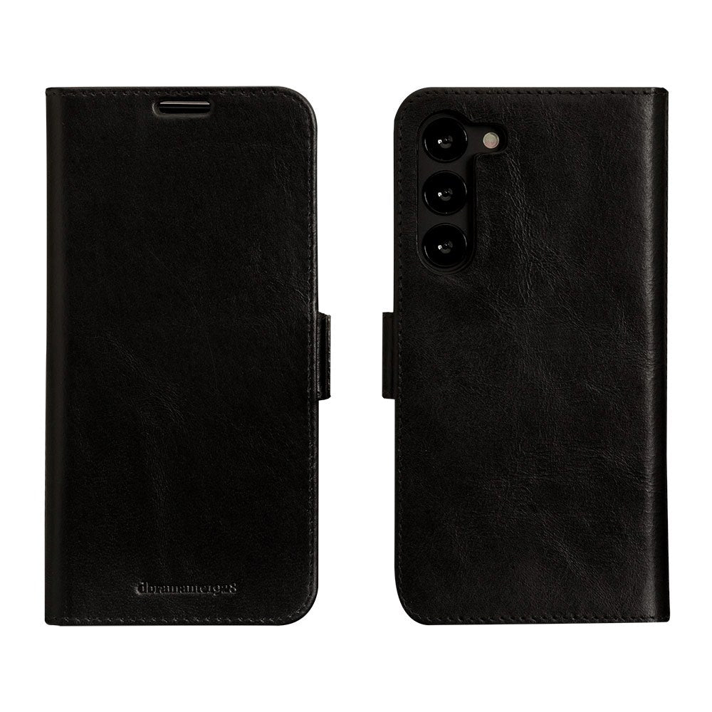 Samsung Galaxy S23+ (Plus) dbramante1928 Lynge Genuine Leather Magnet Flip Case - Black
