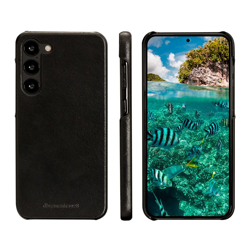Samsung Galaxy S23+ (Plus) dbramante1928 Lynge Genuine Leather Magnet Flip Case - Black