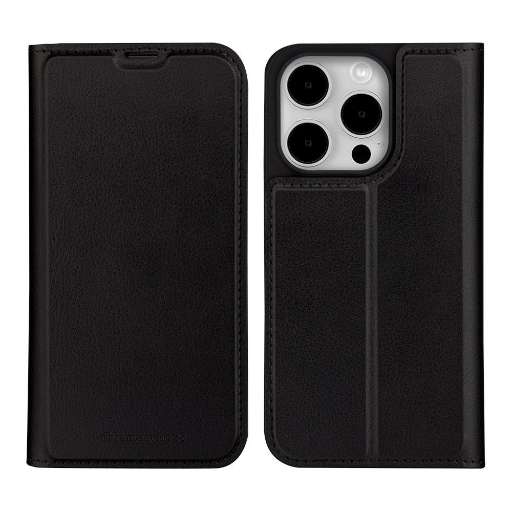 iPhone 15 Pro dbramante1928 Oslo Ultra-Slim Leather Case w. Wallet - Black