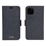 iPhone 11 Pro Max dbramante1928 New York 2-in-1 Genuine Leather Flip Case - Night Black