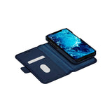 iPhone 12 Mini dbramante1928 New York 2-in-1 Genuine Leather Flip Case - Ocean Blue