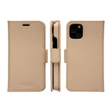 iPhone 12 Mini dbramante1928 New York 2-in-1 Genuine Leather Flip Case - Sahara Sand