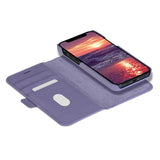 iPhone 13 Pro Max dbramante1928 New York Magnetic Genuine Leather Wallet Case - Daybreak Purple