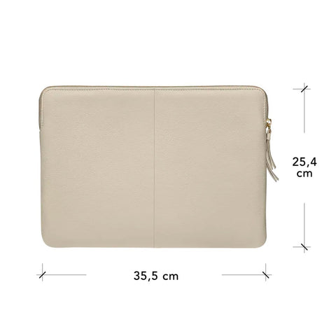 dbramante1928 Paris Plus MacBook 14" (34 x 24,5 x 25 CM) Leather Sleeve - Sand Dune