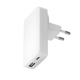 dbramante1928 Slim Wall Charger with 1x USB-C 45W & 1x USB-A 30W - White