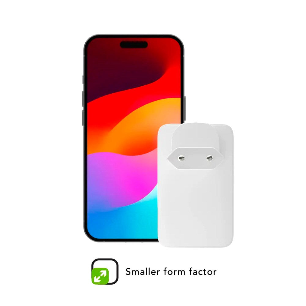 dbramante1928 Slim Wall Charger with 1x USB-C 45W & 1x USB-A 30W - White