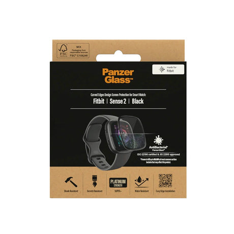 Fitbit Sense 2 PanzerGlass Tempered Glass - Black Edge