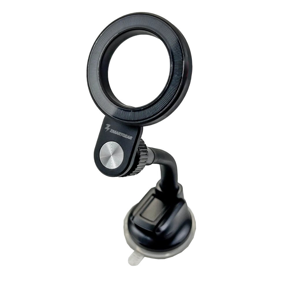 Zmartgear Mobile Holder with Suction Cup for Windshield / Dashboard - MagSafe Compatible - Black