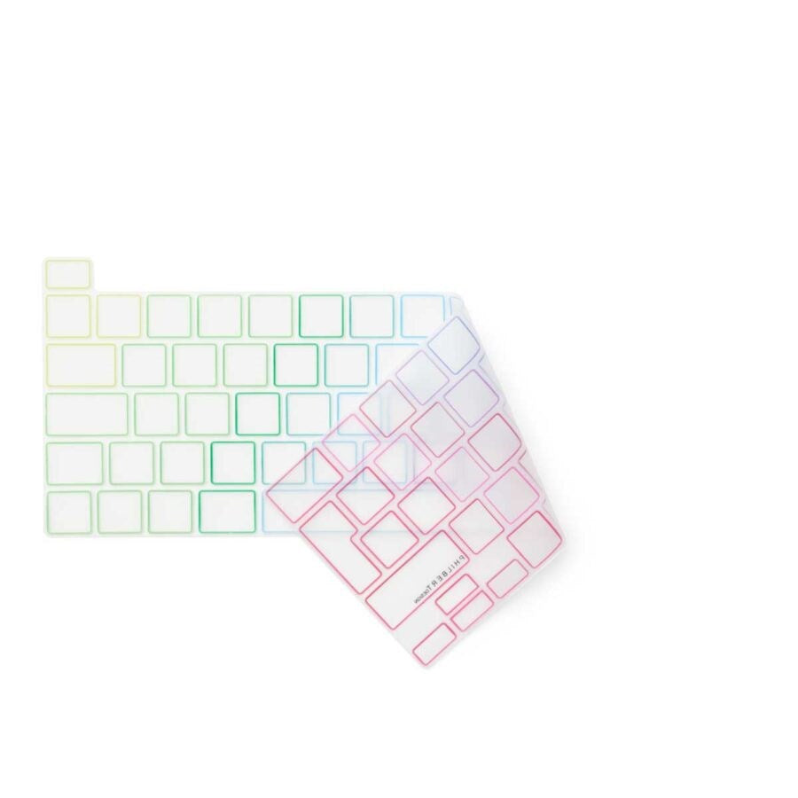 Philbert MacBook Pro 13" / 16" (A2338 / A2141) Keyboard Cover w. Danish Keyboard - Transparent / Rainbow