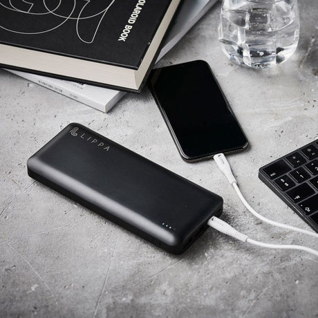 Lippa 65W Powerbank 26,800 mAh with 2 x USB-A & 1 x USB-C - Black