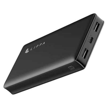 Lippa 18W Powerbank with 2 x USB-A & 1 x USB-C - 20,000 mAh - Black