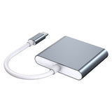 Lippa 3-in-1 60W Multiport USB-C Hub - Silver