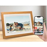 Lippa 10" Smart WiFi Frameo Photo Frame (28.8 x 21 cm) - Wood colored