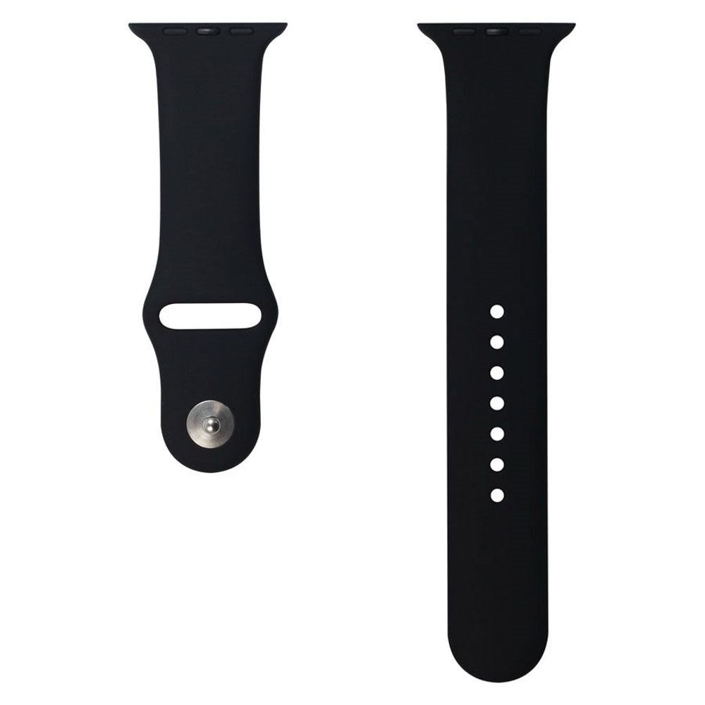 Apple Watch (42/44/SE/45/46/49mm) Lippa Silicone Watch Strap - Black