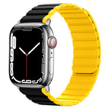 Lippa Apple Watch (38/40/SE/41/42mm) Magnetic Silicone Multi Strap - Black / Yellow