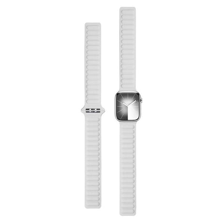 Lippa Apple Watch (42/44/SE/45/46/49mm) Magnetic Leather Strap - White