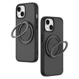 iPhone 15 Lippa Hybrid Plastic Case with 360 Rotating Kickstand - MagSafe Compatible - Matte / Black