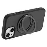 iPhone 15 Lippa Hybrid Plastic Case with 360 Rotating Kickstand - MagSafe Compatible - Matte / Black