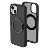iPhone 15 Lippa Hybrid Plastic Case with 360 Rotating Kickstand - MagSafe Compatible - Matte / Black