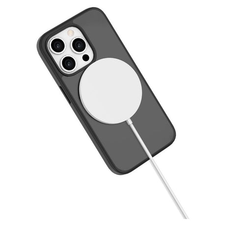 iPhone 15 Pro Lippa Hybrid Plastic Case with 360 Rotating Kickstand - MagSafe Compatible - Matte / Black