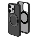 iPhone 15 Pro Lippa Hybrid Plastic Case with 360 Rotating Kickstand - MagSafe Compatible - Matte / Black