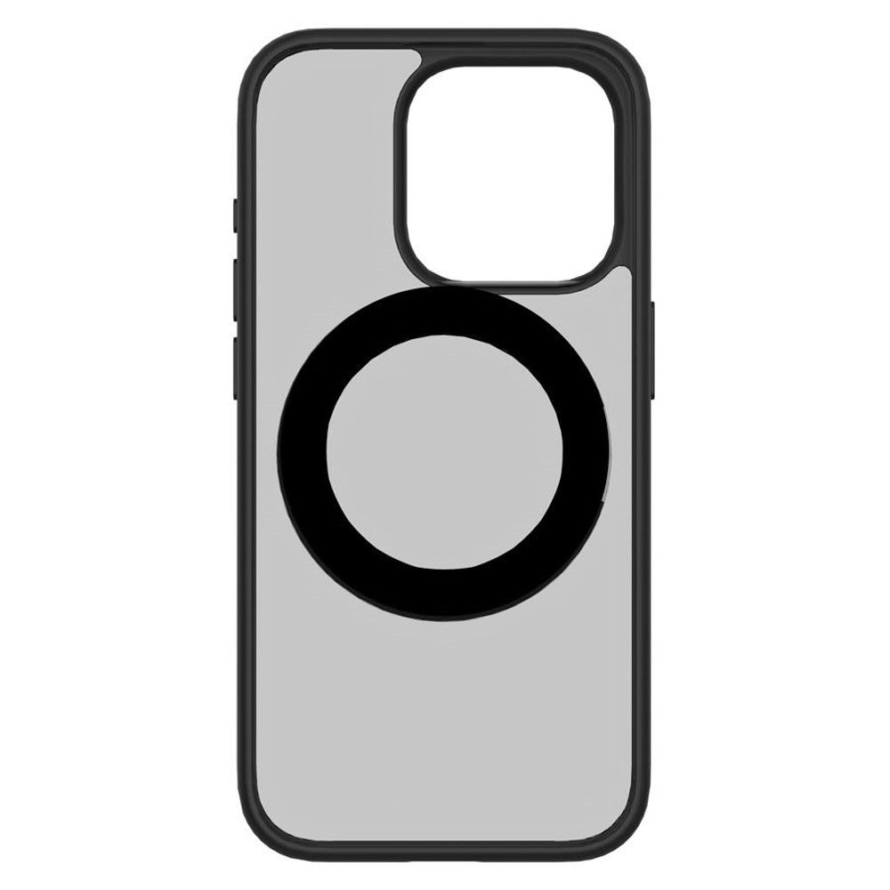 iPhone 15 Pro Lippa Hybrid Plastic Case with 360 Rotating Kickstand - MagSafe Compatible - Matte / Black