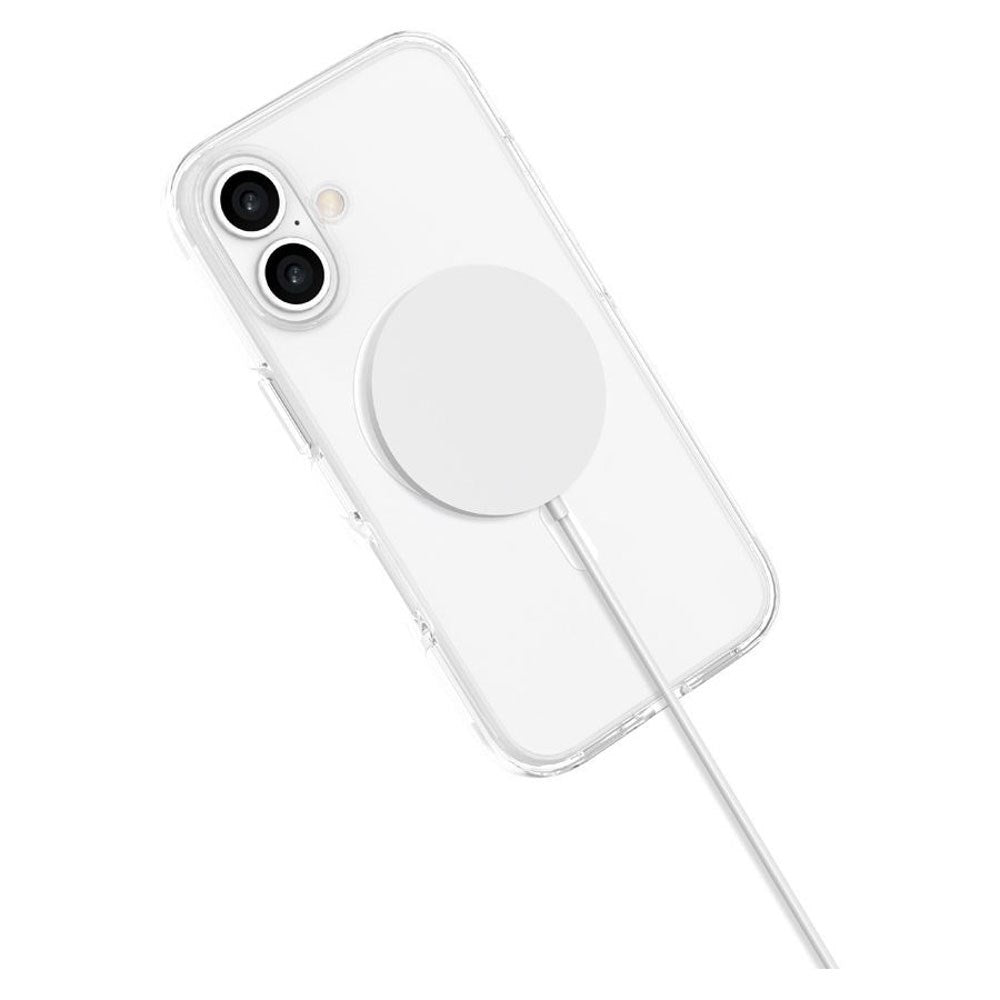 iPhone 16 Lippa Hybrid Plastic Case - MagSafe Compatible - Transparent / White