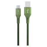 GreyLime 15W Braided USB-A to USB-C Cable 50 cm - Green