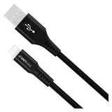 GreyLime 12W Braided USB-A to Lightning Cable 50 cm - Black