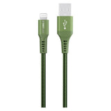 GreyLime 12W Braided USB-A to Lightning Cable 3 m - Green
