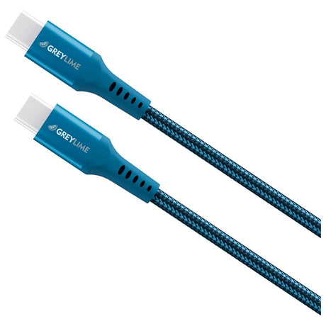 GreyLime 60W Braided USB-C to USB-C Cable 50 cm - Blue